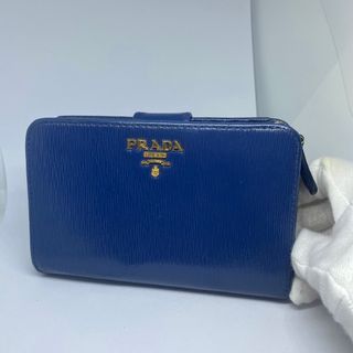 プラダ(PRADA)のプラダ 折り財布 L字ファスナー 金ロゴ サフィアーノ PRADA(財布)