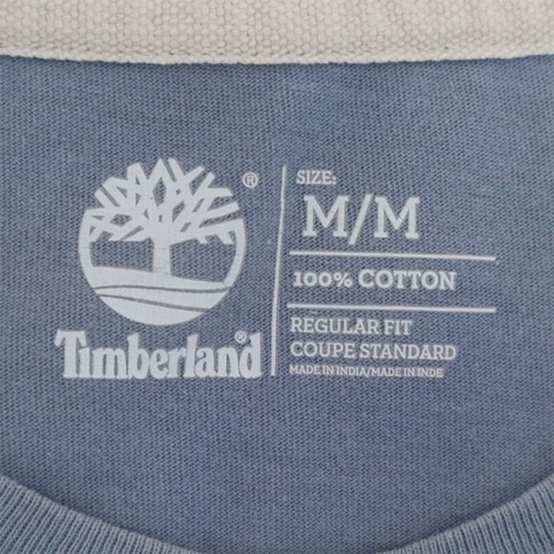 Timberland(ティンバーランド)のティンバーランド プリント 半袖 Tシャツ M ブルー Timberland レギュラーフィット メンズ 【中古】  【230814】 メール便可 メンズのトップス(Tシャツ/カットソー(半袖/袖なし))の商品写真