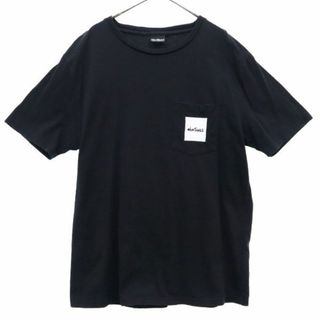 ワイルドシングス(WILDTHINGS)のワイルドシングス プリント 半袖 Tシャツ L ブラック WILDTHINGS ポケット付き ロゴ メンズ 【中古】  【230814】 メール便可(Tシャツ/カットソー(半袖/袖なし))