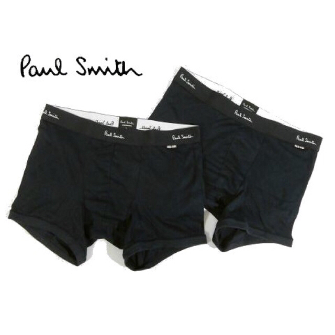 Paul Smith(ポールスミス)の【ポールスミス/Paul Smith】ショートボクサーパンツ・LL・ブラック×2 メンズのアンダーウェア(ボクサーパンツ)の商品写真