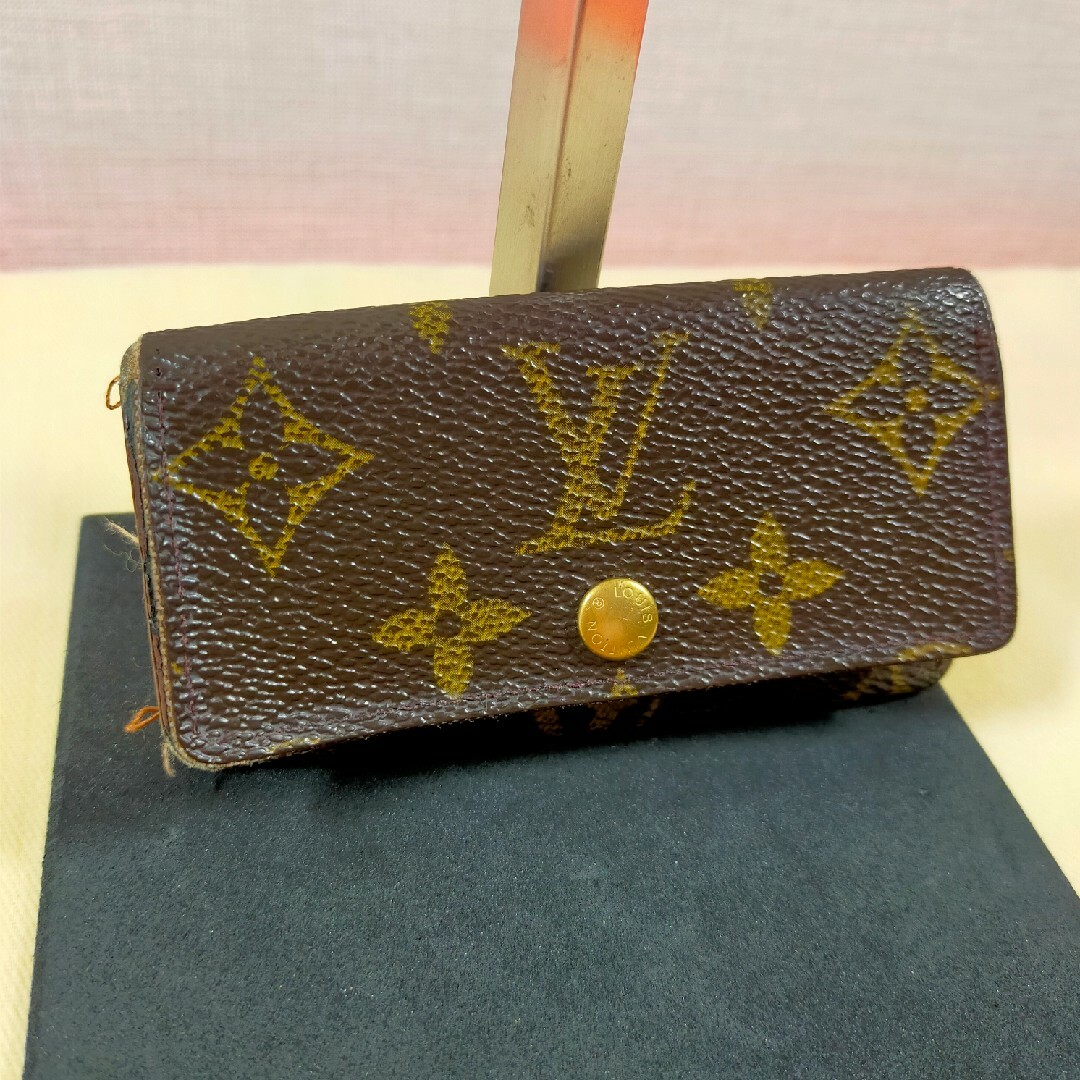 ルイヴィトン LOUIS VUITTON キーケース モノグラム 茶色 本革 - キー