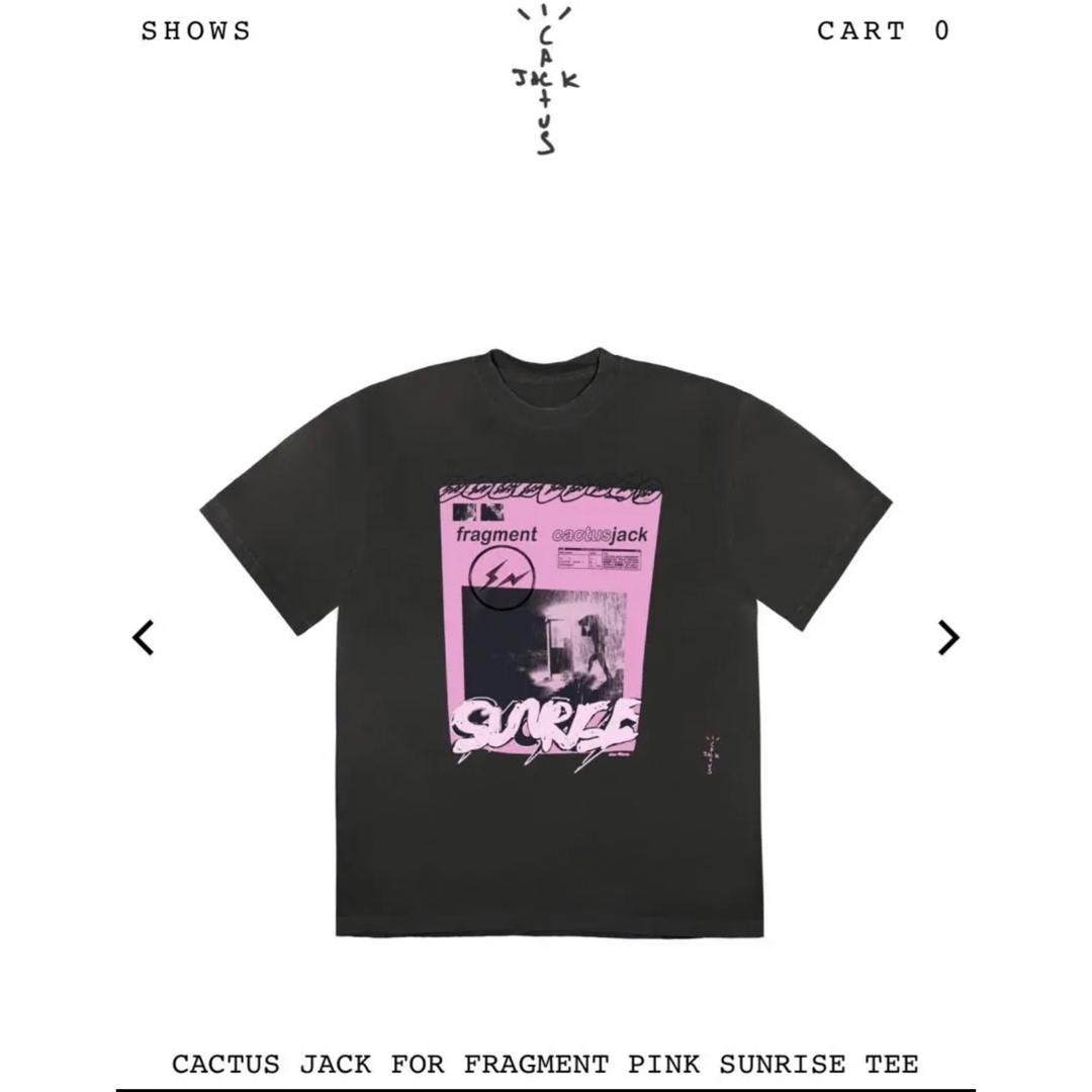 cactus jack for fragment pink sunrise M | フリマアプリ ラクマ