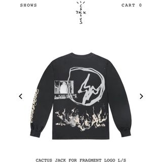 フラグメント(FRAGMENT)のCACTUS JACK FRAGMENT LOGO 長袖Tシャツ M(Tシャツ/カットソー(七分/長袖))