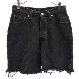 リーバイス(Levi's)のリーバイス 90s 501 ボタンダウン カットオフ デニムショートパンツ S 黒 Levi's レディース 【中古】  【230814】(ショートパンツ)