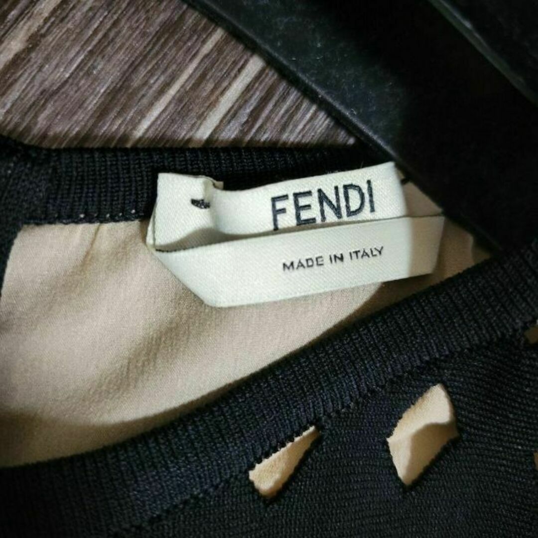FENDI - FENDI お洒落デサント ドレス ワンピース 透け シャギー