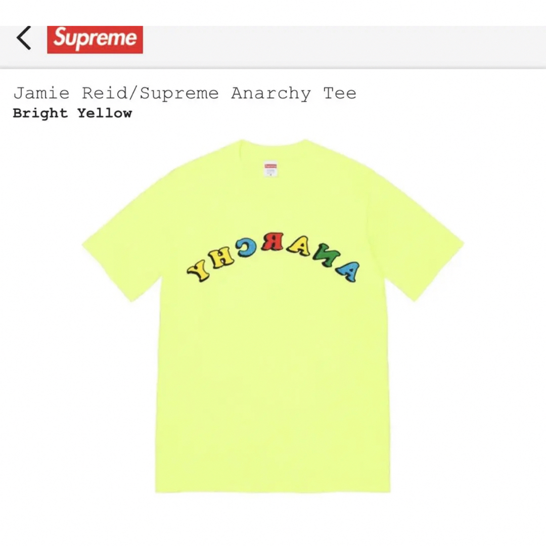 Tシャツ/カットソー(半袖/袖なし)Supreme Jamie Reid Anarchy Tee S