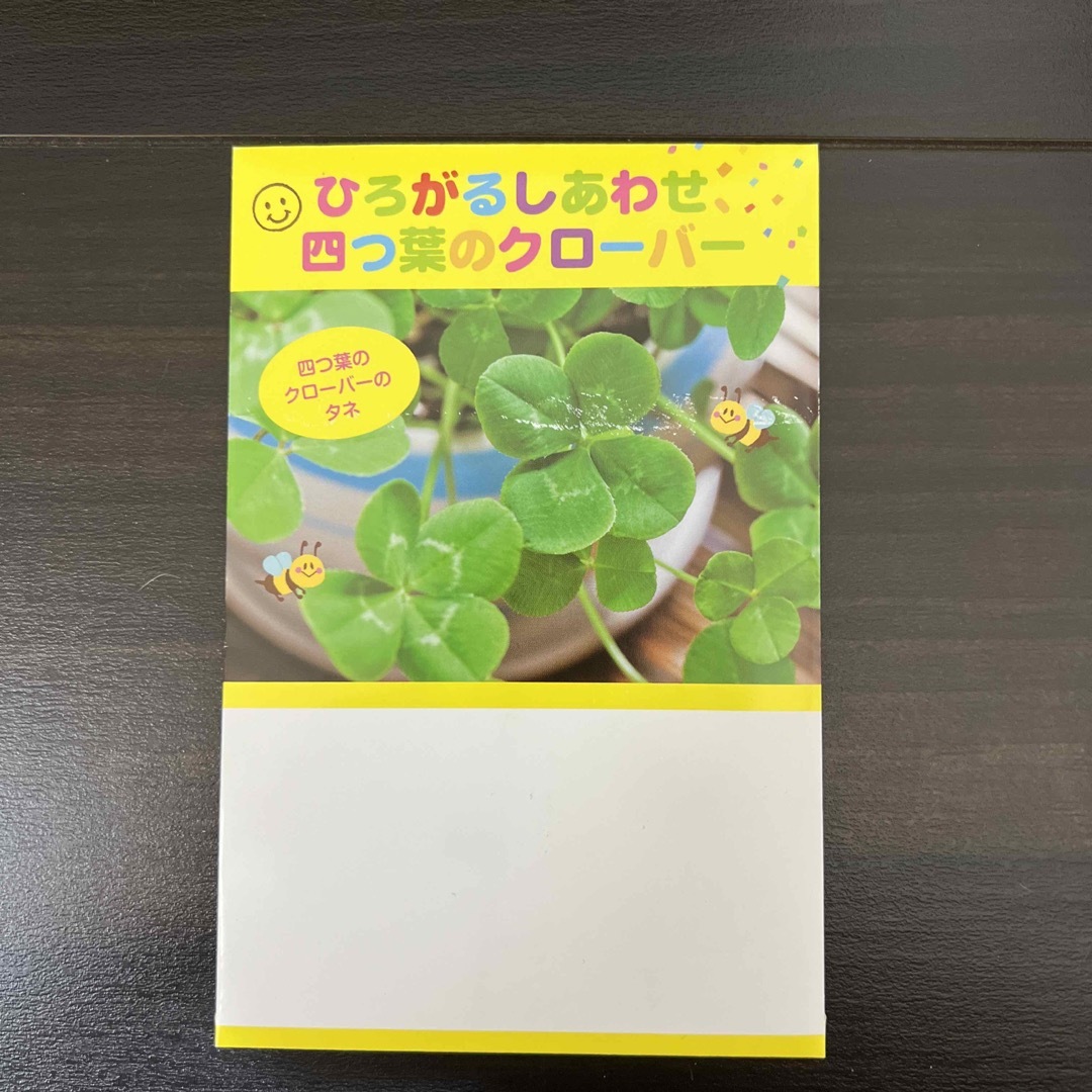 四葉のクローバーのタネ インテリア/住まい/日用品のインテリア/住まい/日用品 その他(その他)の商品写真