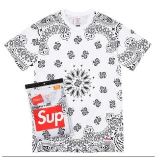 シュプリーム(Supreme)のSupreme Hanes Bandana Tees バンダナTシャツ　S(Tシャツ/カットソー(半袖/袖なし))