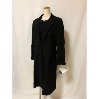 F530新品サテン使いJKツーピース調OPブラックフォーマル17号帝人卒業式礼服(礼服/喪服)