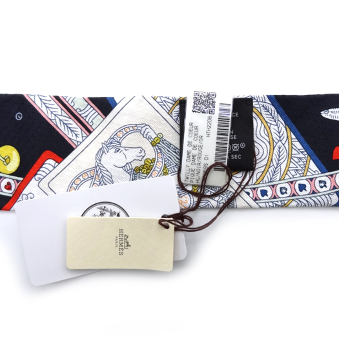 Hermes(エルメス)のエルメス ツイリー ビジュー ピケ スカーフ シルク ノワール マルチカラー バッグアクセサリー レディースのファッション小物(バンダナ/スカーフ)の商品写真