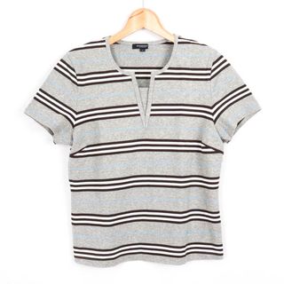 バーバリー(BURBERRY)のバーバリー カットソー Tシャツ 半袖 ストレッチ ボーダー トップス レディース 4サイズ グレー BURBERRY(Tシャツ(半袖/袖なし))