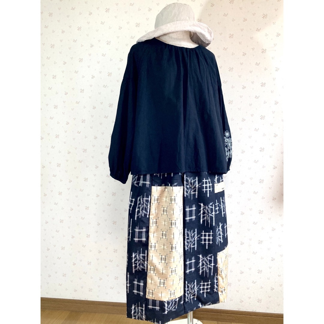 秋を先取り❣️着物リメイク♡紬のパッチワークスカート❣️ レディースのスカート(ロングスカート)の商品写真