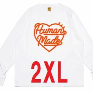 HUMAN MADE HEART L/S T-SHIRT White 2XL(Tシャツ/カットソー(七分/長袖))