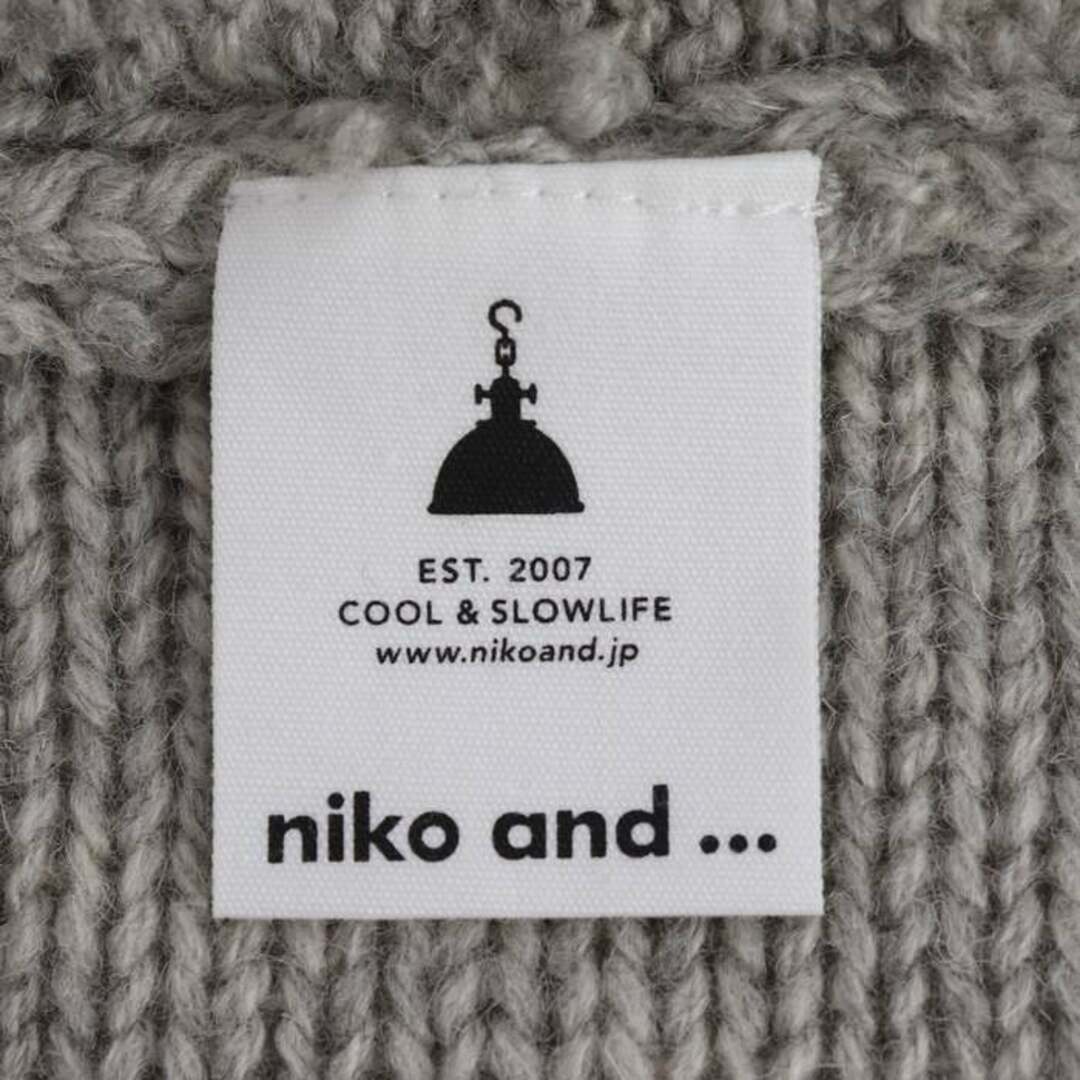 niko and... - ニコアンド ニットカーディガン ポンチョ ケーブル編み