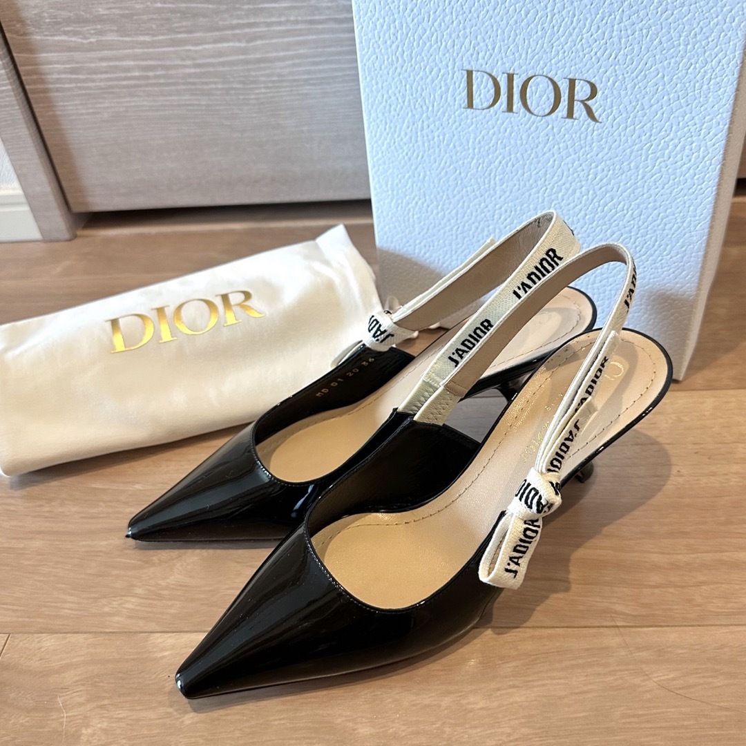 Dior - 美品 エナメルJ'ADIOR スリングバックパンプスの通販 by RIN's
