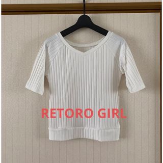 レトロガール(RETRO GIRL)の美品❤️RETORO GIRL トップス　Mサイズ(カットソー(半袖/袖なし))