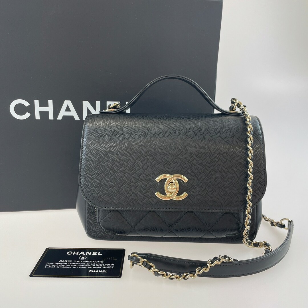 CHANEL(シャネル)の未使用 CHANELシャネル　ビジネスアフィニティ　ブラック　キャビアスキン レディースのバッグ(ショルダーバッグ)の商品写真