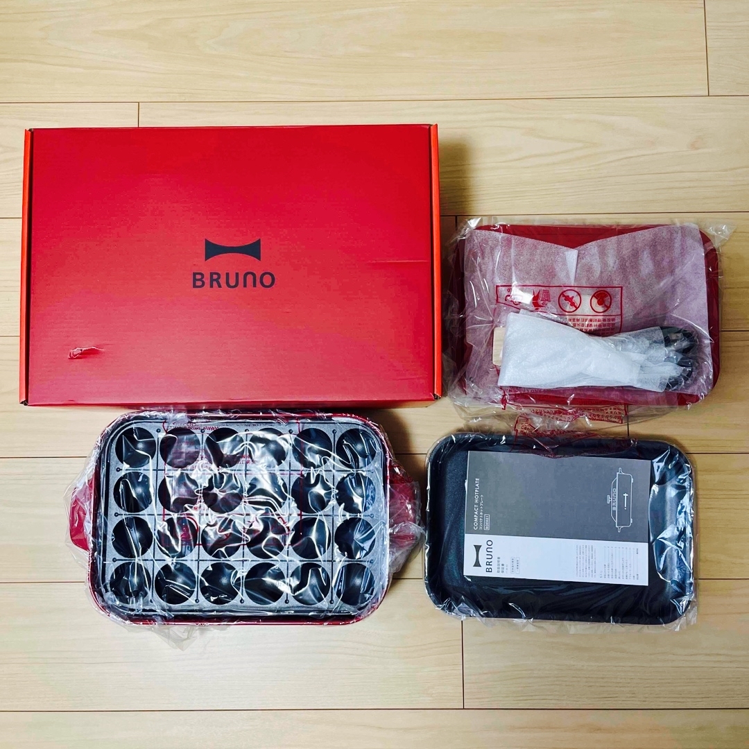 BRUNO（ブルーノ） コンパクトホットプレート レッド BOE021-RD