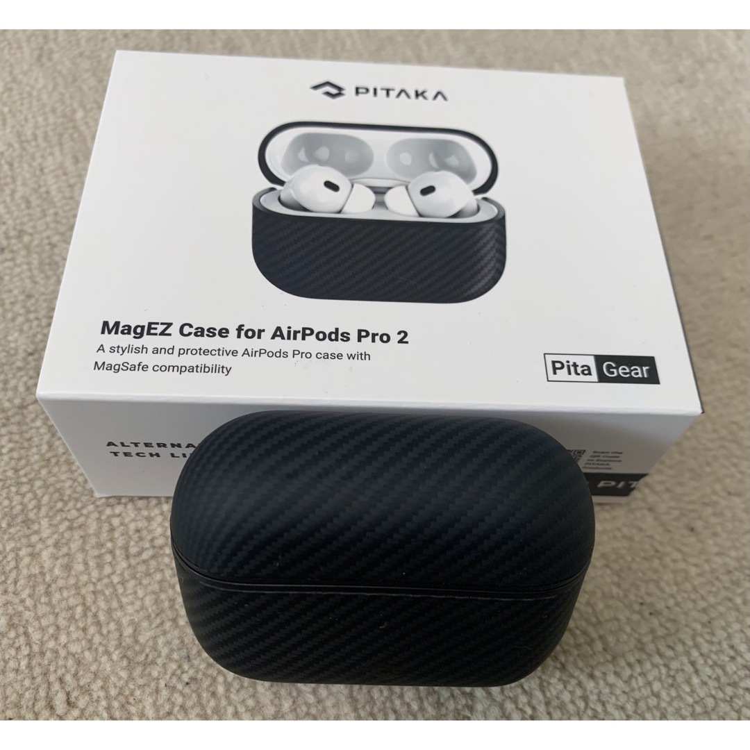 PITAKA MagEZ Case for AirPods Pro2 スマホ/家電/カメラのオーディオ機器(ヘッドフォン/イヤフォン)の商品写真