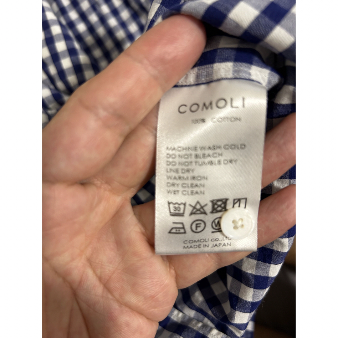 COMOLI(コモリ)のコモリ COMOLI  17SS ギンガムチェックシャツ 長袖 青 ブルー  メンズのトップス(シャツ)の商品写真