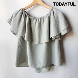 トゥデイフル(TODAYFUL)のTODAYFUL トゥデイフル リネン オフショルダーブラウス(シャツ/ブラウス(半袖/袖なし))