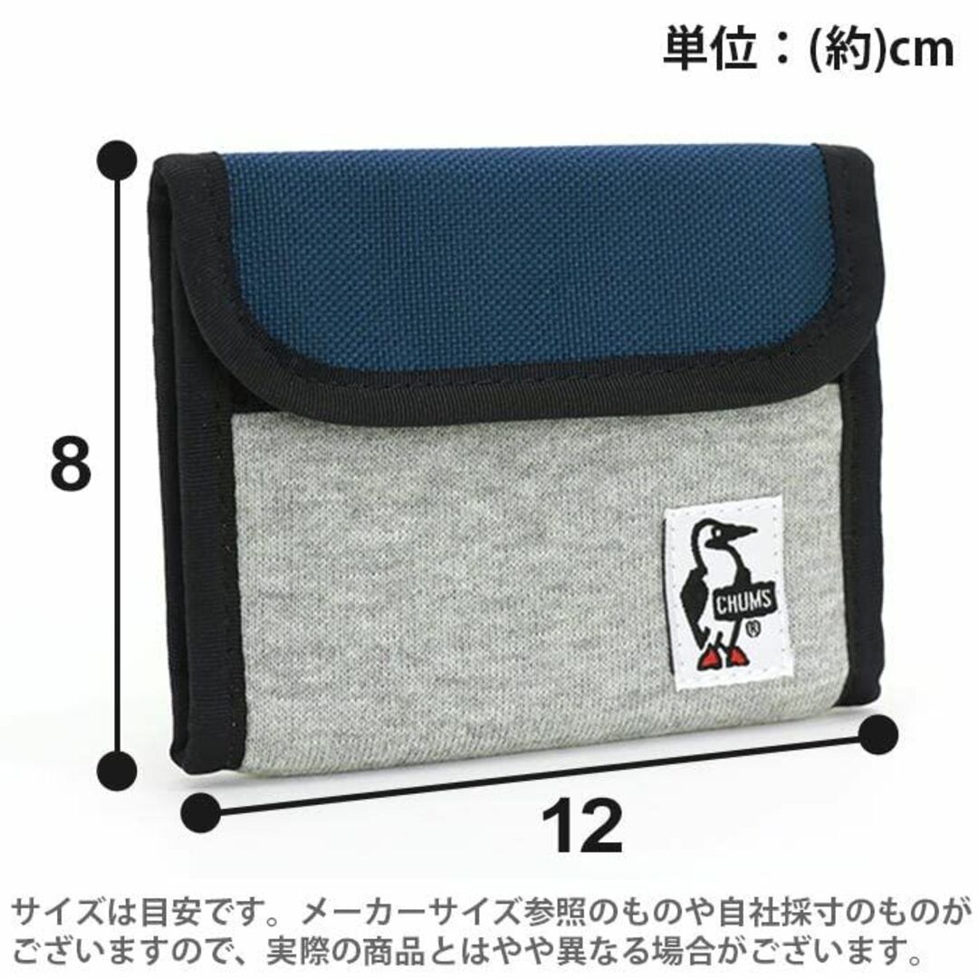 【色: ブラック/チャコール】チャムス Trifold Wallet Sweat 3