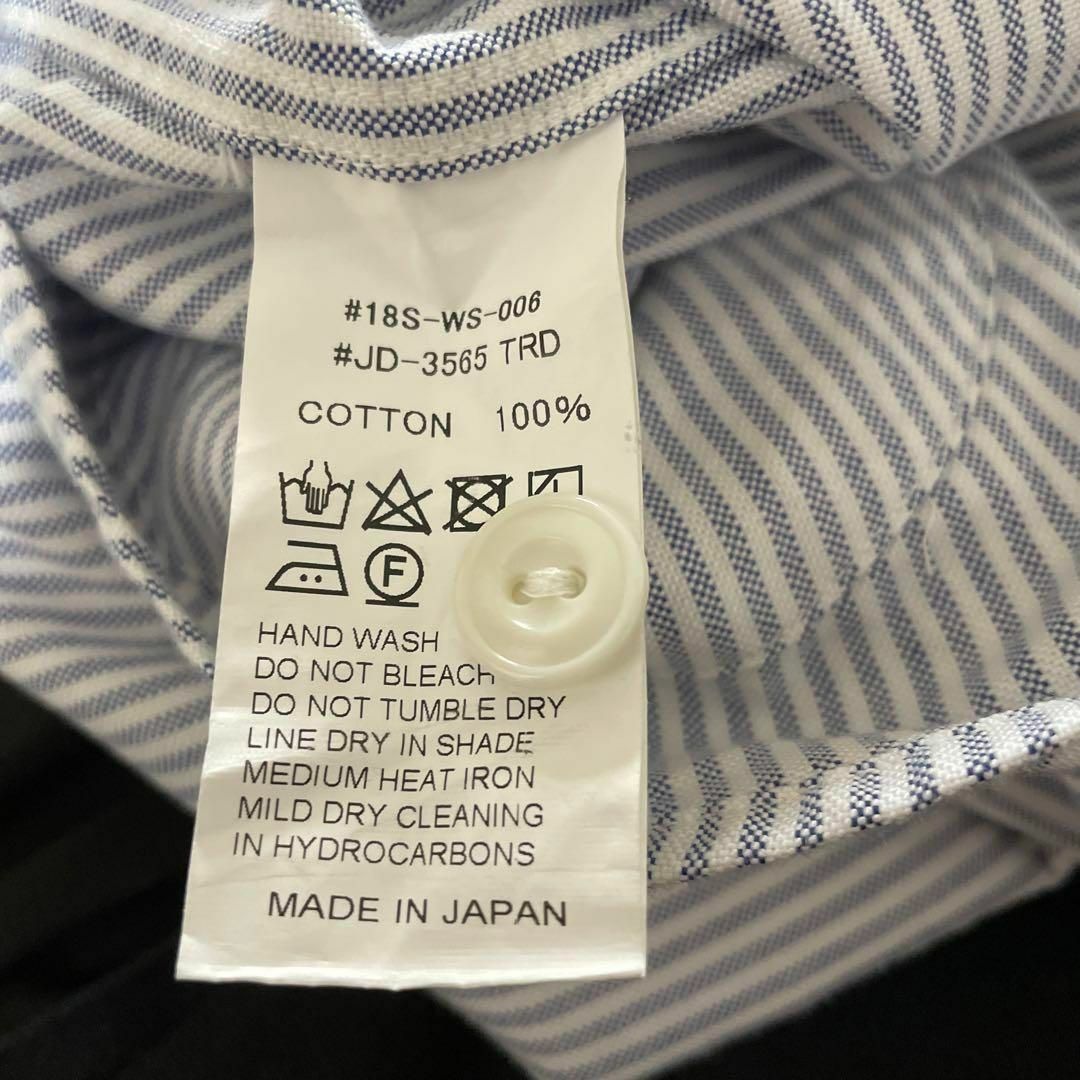DANTON(ダントン)のDANTON ストライプ柄プルオーバーシャツ 半袖シャツ 丸襟 ロゴ 定番 メンズのトップス(シャツ)の商品写真