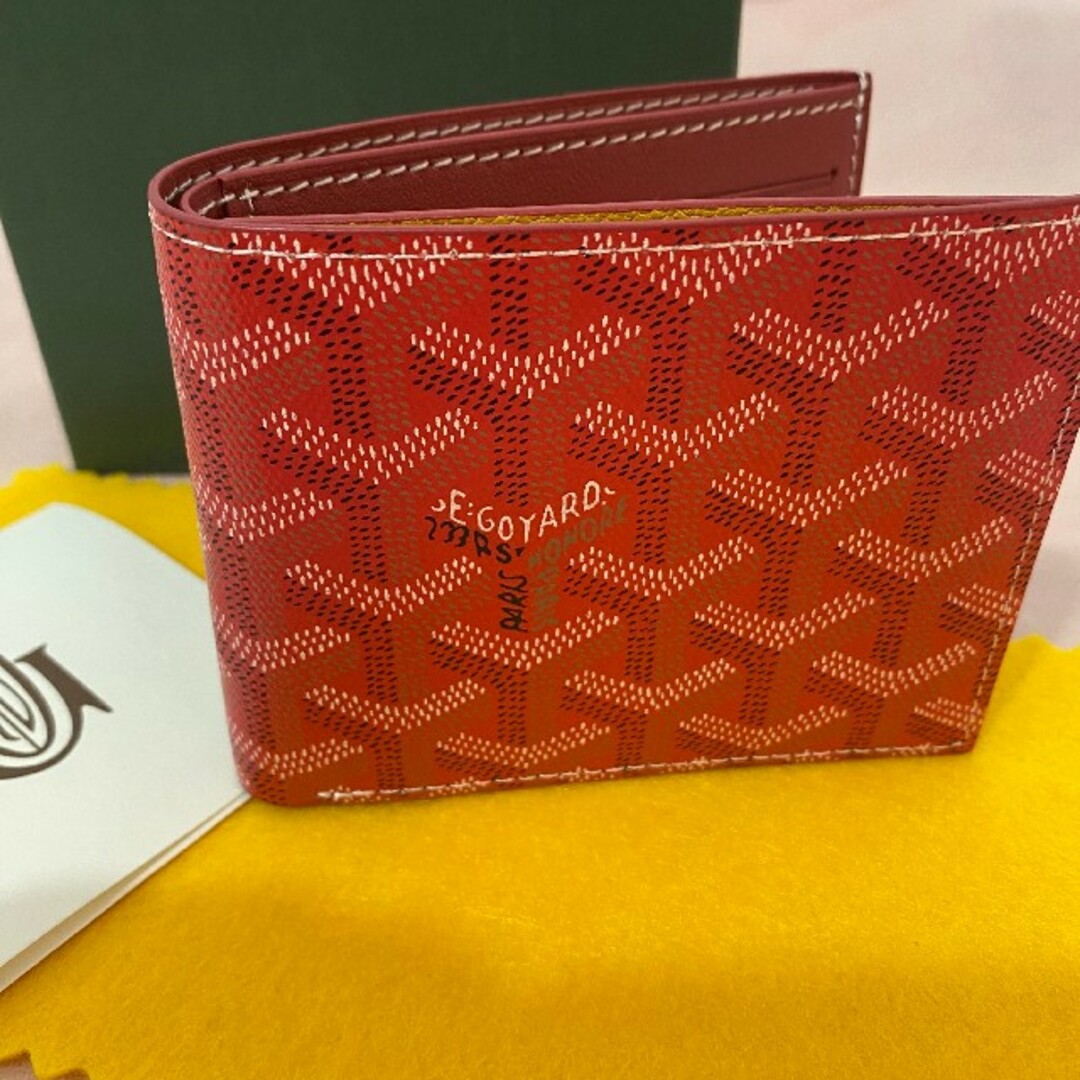 美品 Goyard ゴヤード ビクトワールウォレット レッド 二つ折り