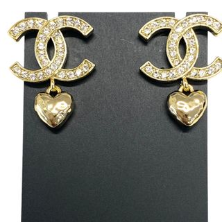 CHANEL♡シャネル ハート ココマーク ラインストーン ピアス