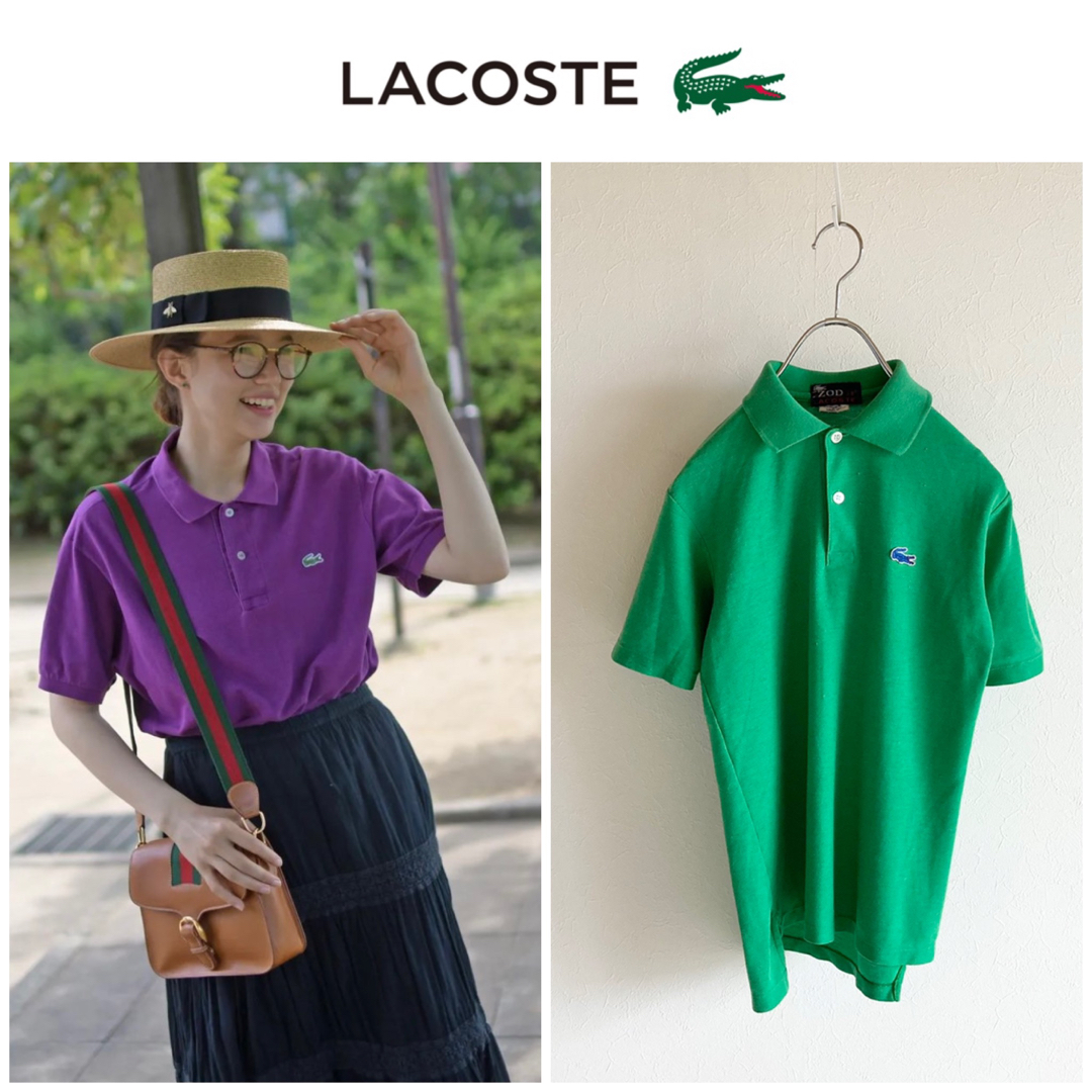 LACOSTE - 80s ビンテージ IZOD ラコステ 青ワニ 半袖 LACOSTE - 80s ビンテージ IZOD ラコステ 青ワニ 半袖