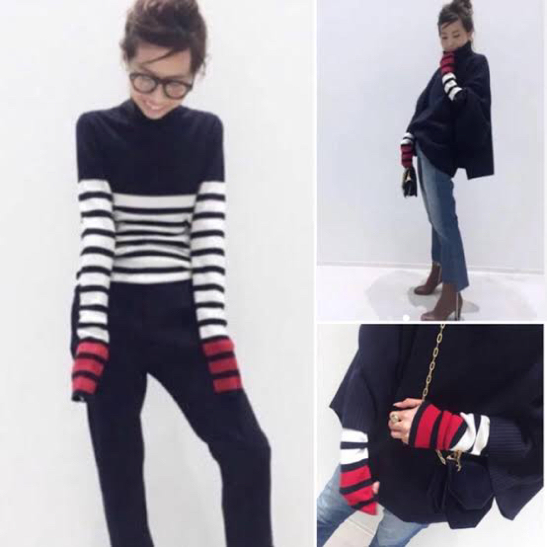 L'Appartement DEUXIEME CLASSE(アパルトモンドゥーズィエムクラス)のBorder T/N KNIT ☆ L’appartement  レディースのトップス(ニット/セーター)の商品写真