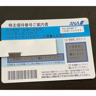 ANA株主優待番号ご案内書　1枚　2024年5月31日期限(航空券)