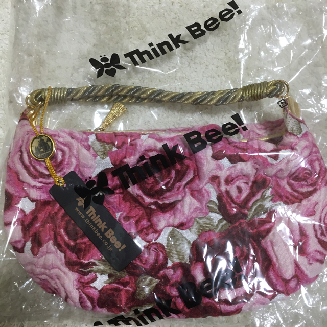 Think Bee!(シンクビー)の未使用 Think Bee! バラのバニティバッグ レディースのファッション小物(ポーチ)の商品写真