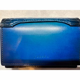 ユハク(YUHAKU)の【専用出品中】yuhakuクロコダイルコンビ名刺入れ（Blue）(名刺入れ/定期入れ)