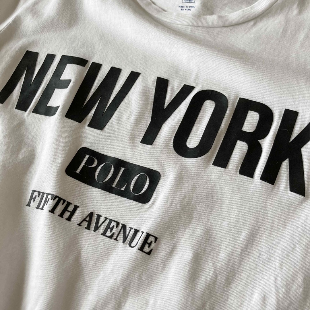 Ralph Lauren(ラルフローレン)のポロ ラルフローレン NEW YORK プリント コットン Tシャツ XS 白 メンズのトップス(Tシャツ/カットソー(半袖/袖なし))の商品写真