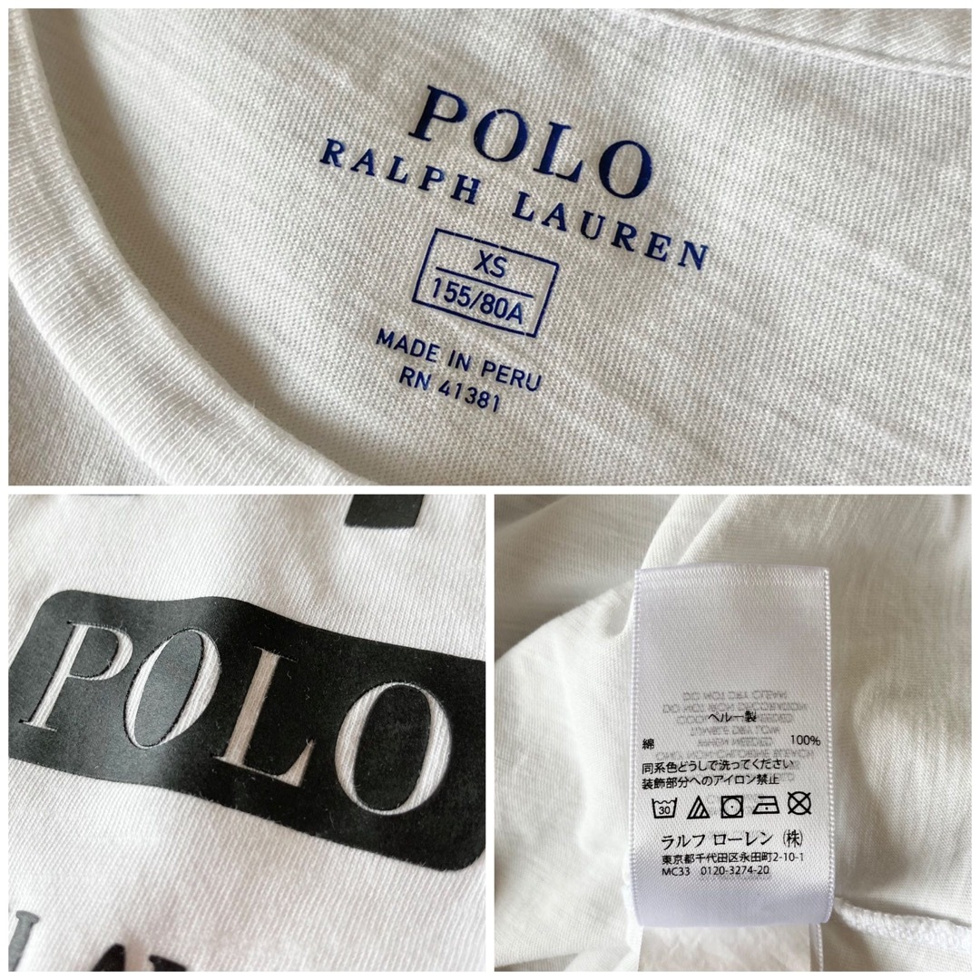 Ralph Lauren(ラルフローレン)のポロ ラルフローレン NEW YORK プリント コットン Tシャツ XS 白 メンズのトップス(Tシャツ/カットソー(半袖/袖なし))の商品写真