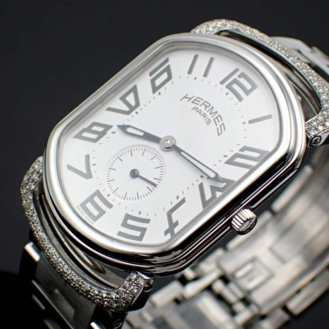 Hermes(エルメス)の美品 稼働★エルメス RA1.810 ラリー ダイヤモンド アラビア 腕時計 メンズの時計(腕時計(アナログ))の商品写真