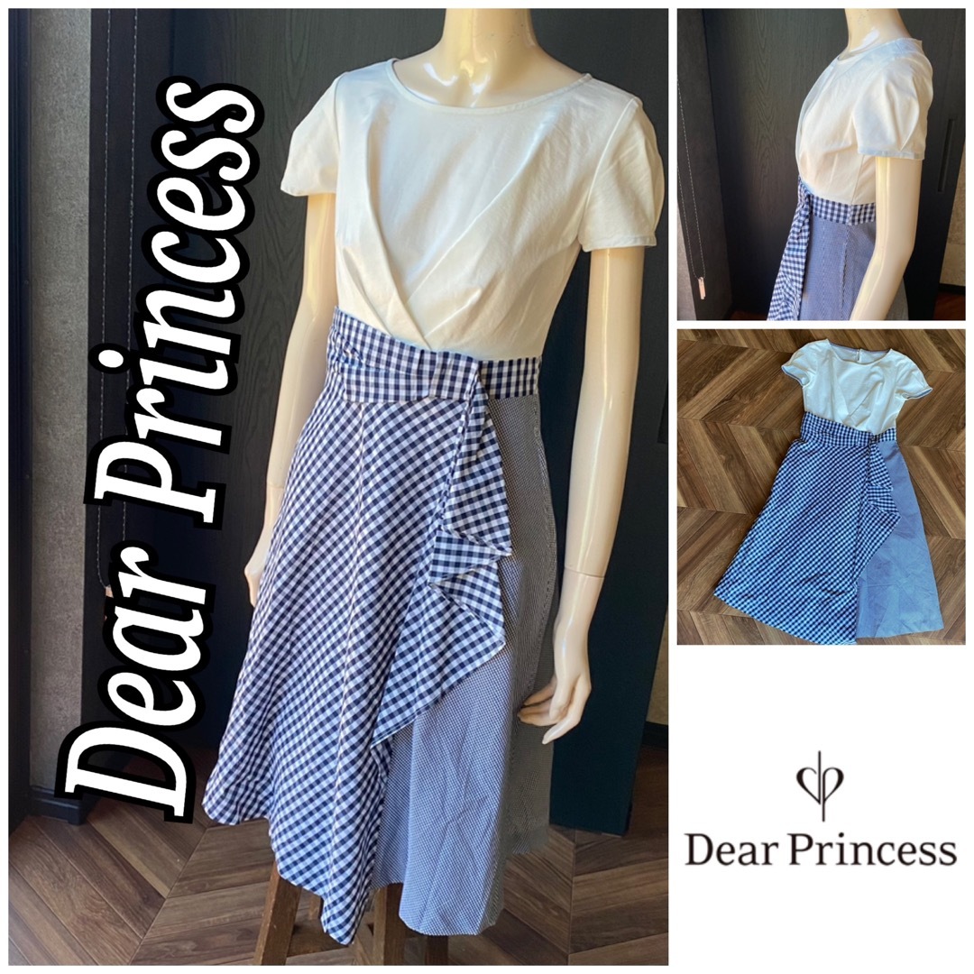 Dear Princess(ディアプリンセス)の定価19580円Dear Princess美品！ギンガムチェックドッキングワンピ レディースのワンピース(ひざ丈ワンピース)の商品写真