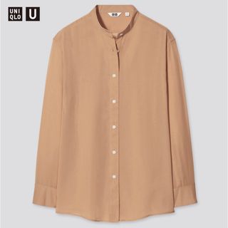 ユニクロ(UNIQLO)のUNIQLO シアーバンドカラーシャツ(シャツ/ブラウス(長袖/七分))