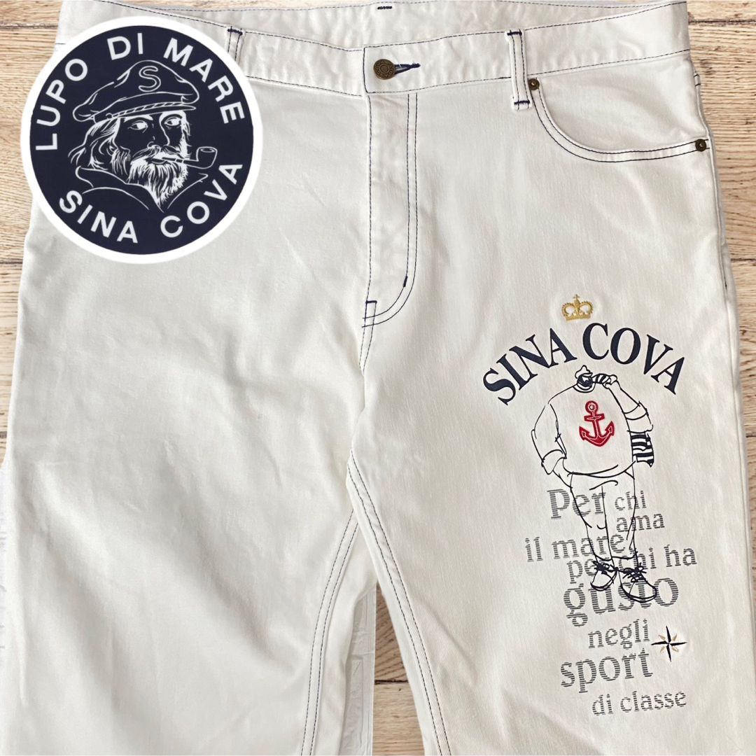 SINACOVA(シナコバ)の【激美品】ビッグサイズ　SINACOVA シナコバ　ホワイト　デニム　ジーンズ メンズのパンツ(デニム/ジーンズ)の商品写真