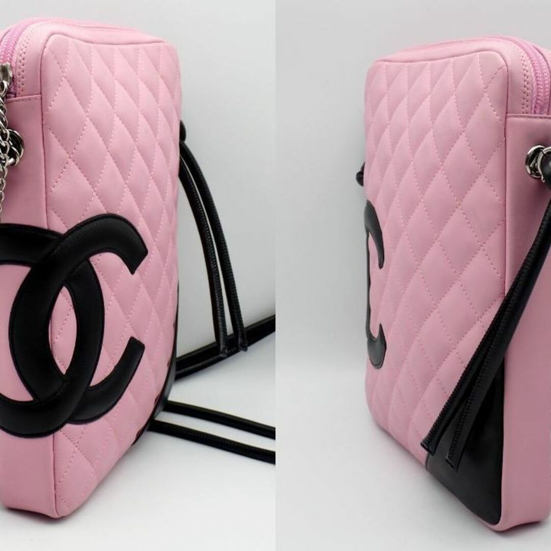 CHANEL シャネル カンボン ポシェット ピンク ショルダーバッグ | www ...