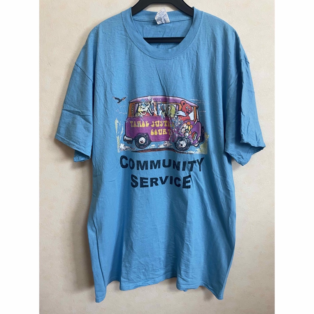 輸入 PORT and COMPANY  プリント半袖Tシャツ メンズL 黒