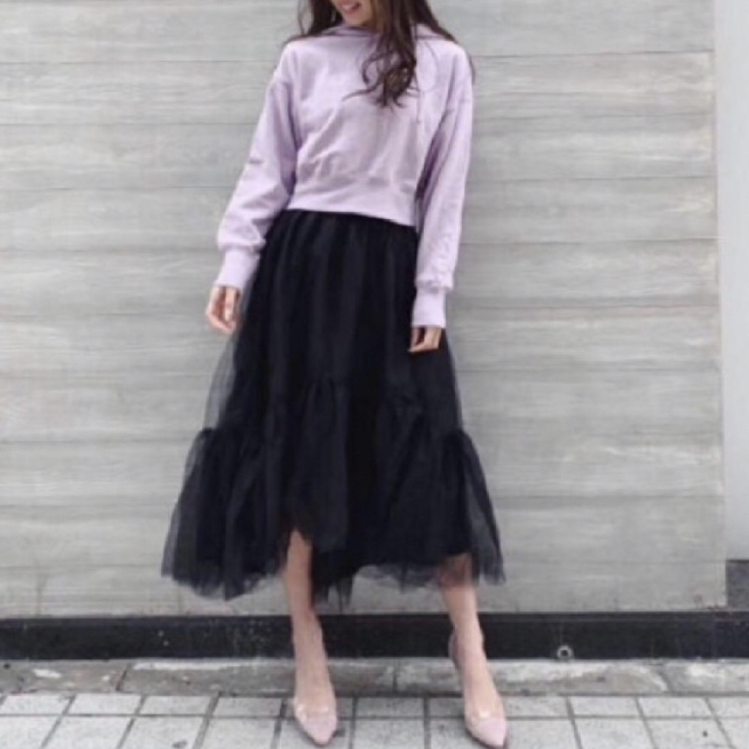 rienda Message SLV フードスウェットTOP パーカー