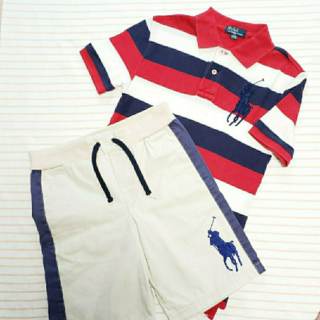 POLO RALPH LAUREN(ポロラルフローレン)の【専用】☆POLO RALPH LAUREN　ポロシャツ&ハーフパンツ☆ キッズ/ベビー/マタニティのキッズ服男の子用(90cm~)(Tシャツ/カットソー)の商品写真