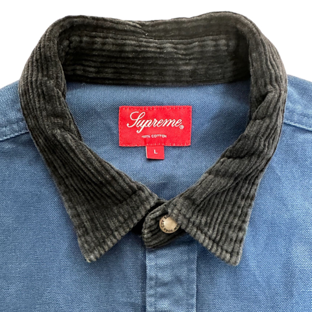 Supreme 19FW Script Canvas Snap Shirt L