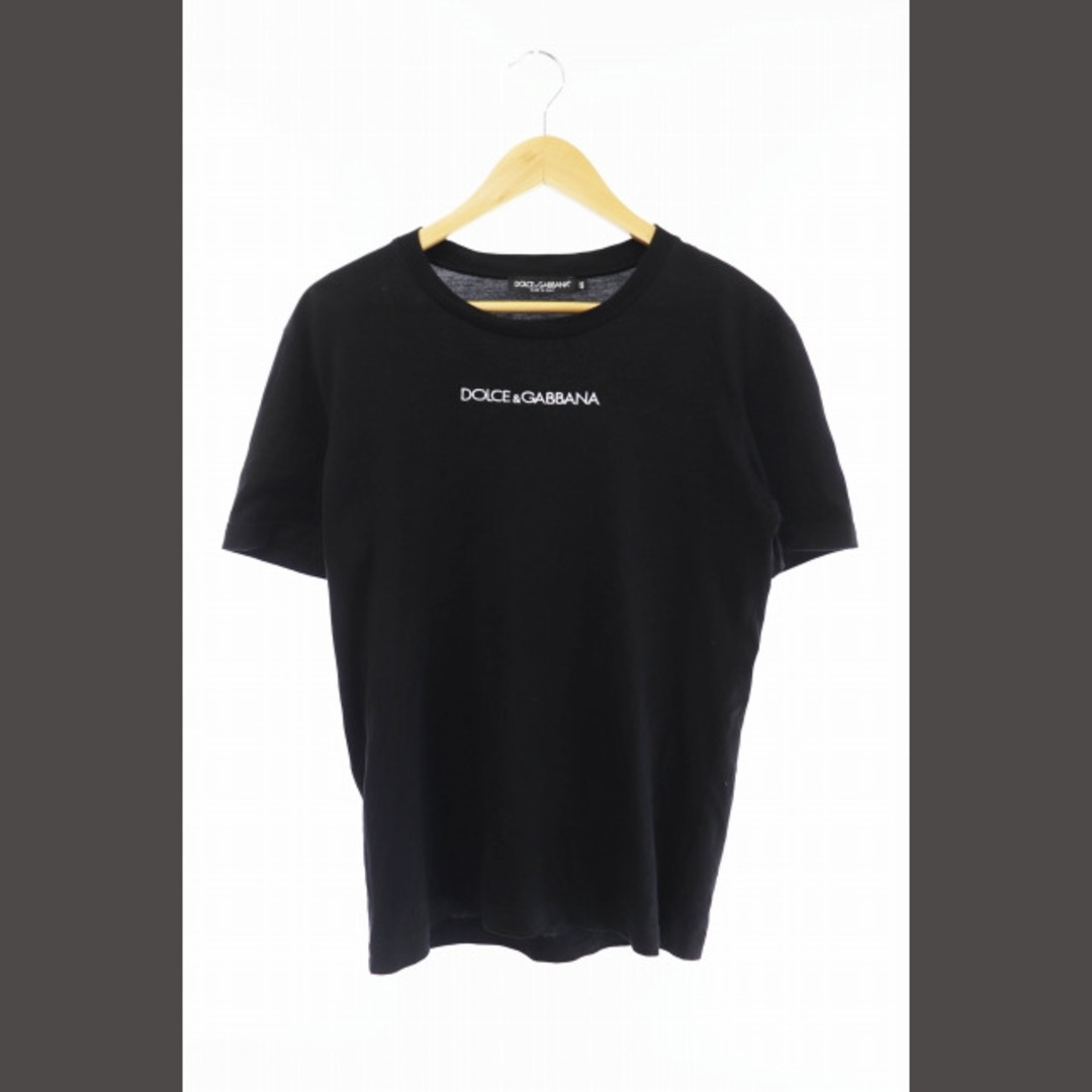 ドルチェ&ガッバーナ ドルガバ ロゴ刺繍 半袖Tシャツ 44 G8JM4Z 黒