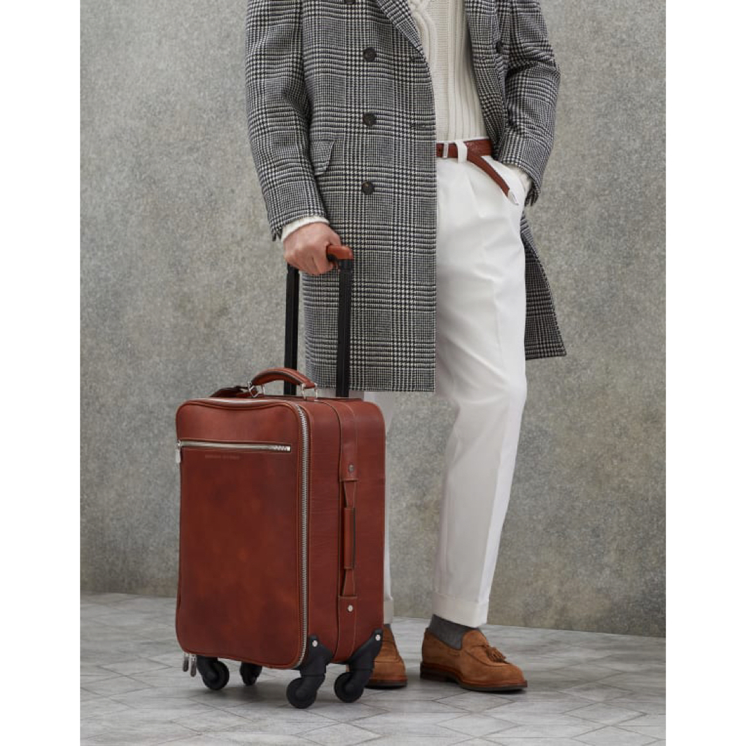 BRUNELLO CUCINELLI(ブルネロクチネリ)の定価90,6万 BRUNELLO CUCINELLI スーツケース レザー メンズのバッグ(トラベルバッグ/スーツケース)の商品写真