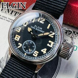ELGIN - アンティーク 腕時計 エルジン メンズ 手巻き 動作良好 OH済