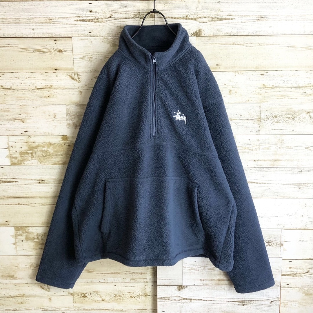 STUSSY   即完売 STUSSY ステューシー ハーフジップ ボア フリース