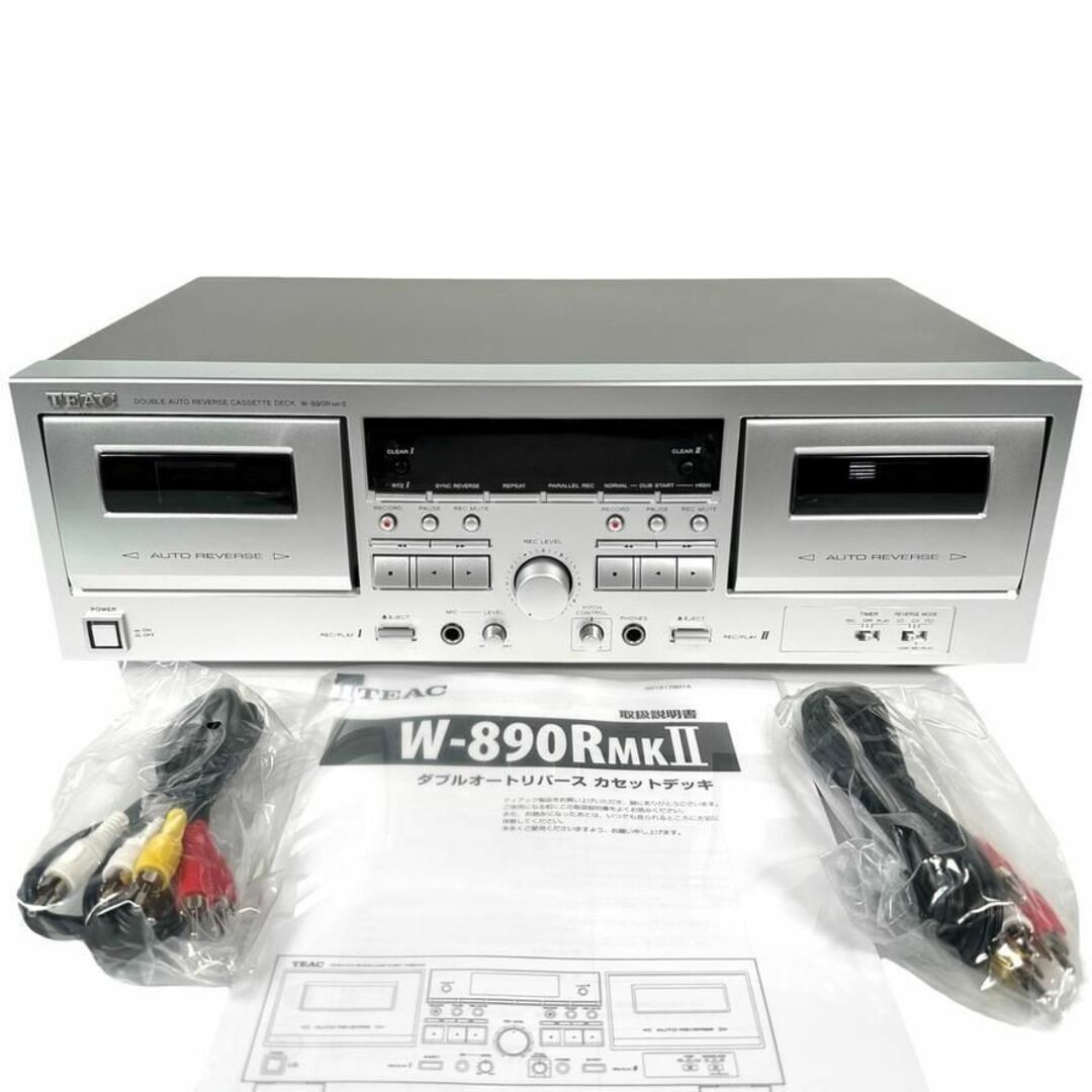 優良動作品 TEAC ダブルオートリバースカセットデッキ W-890RMK2-S